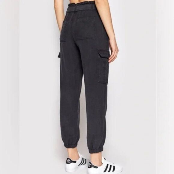 AMERICAN EAGLE AE Lyocell Paper Bag Waist Cargo Jogger Pants AEO Gray 16 Short - Picture 5 of 12